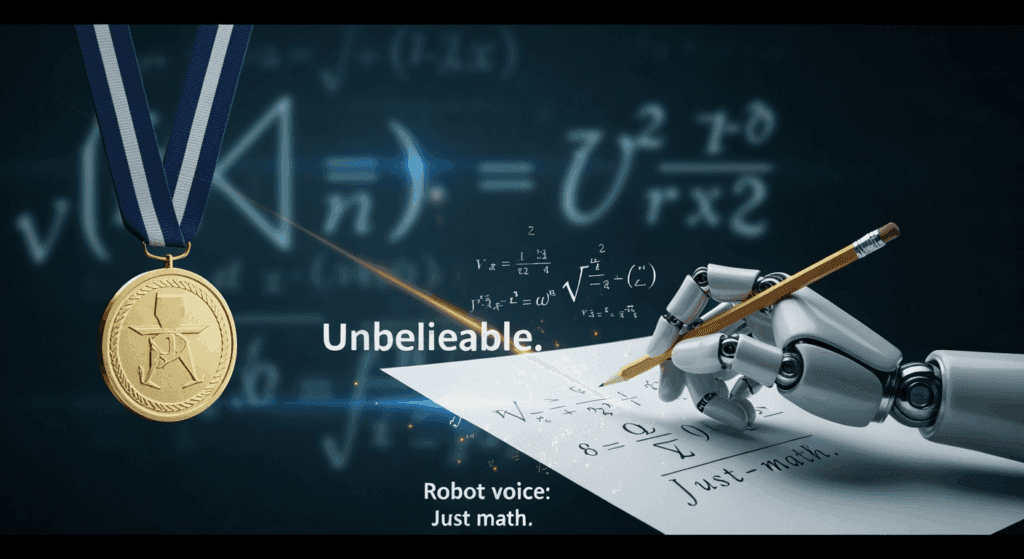 A 30B-A3B AI model diagram with gold medal icons for physics and math, displayed on a Hugging Face repository page