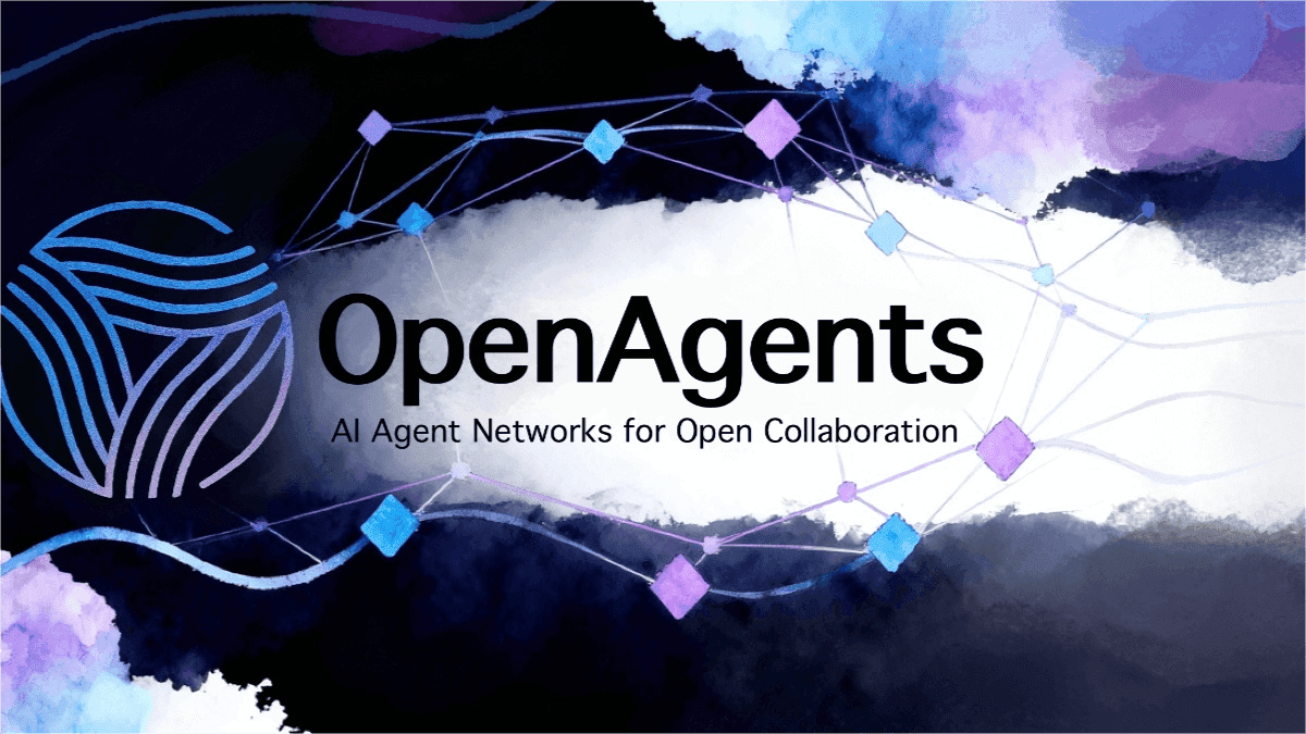 A laptop screen displays a multi-agent AI dashboard with several chat panels and workflow nodes, while two…