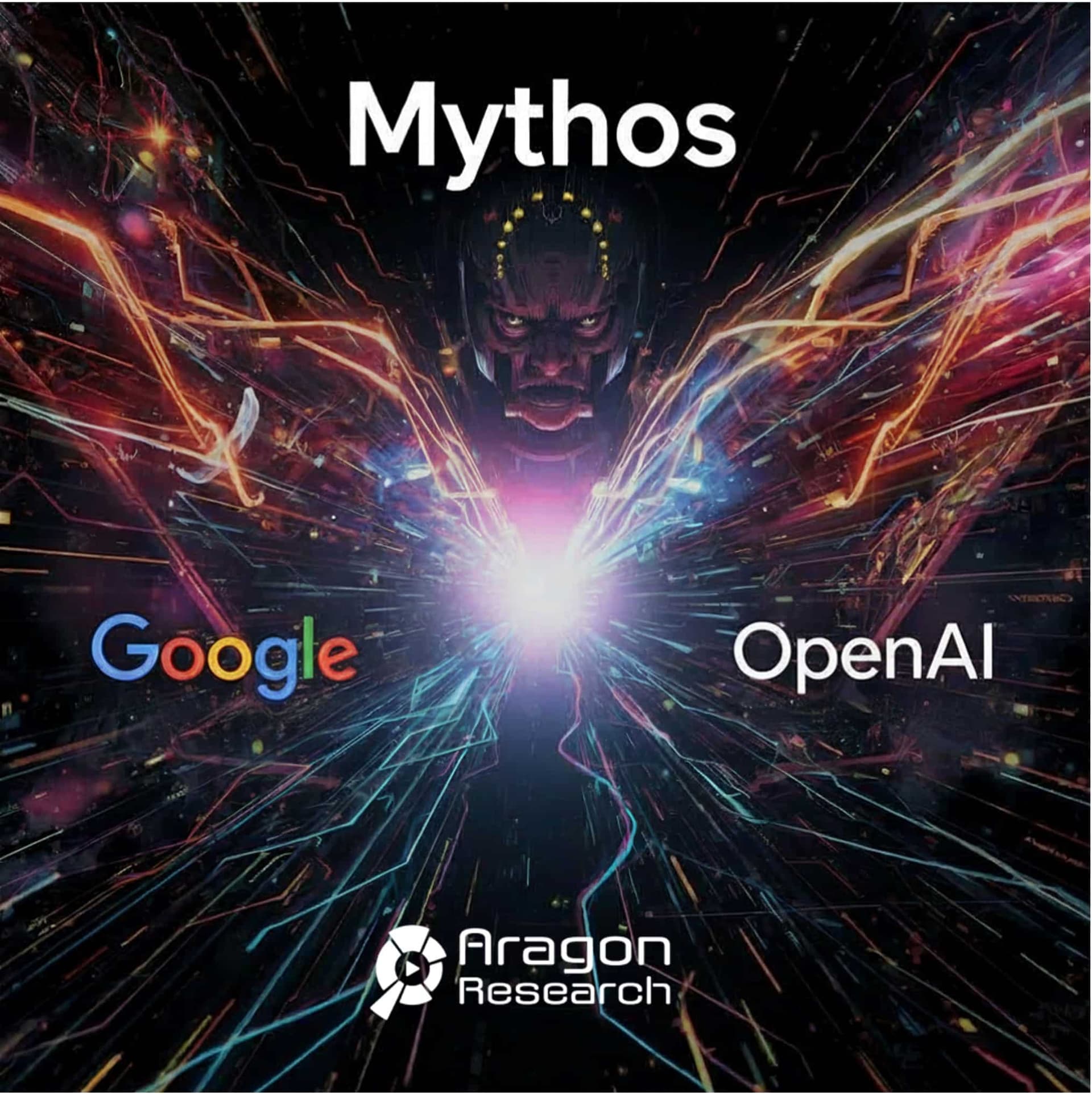 SemiAnalysis team unveiling Mythos AI platform on a large screen displaying semiconductor data and analytics dashboards