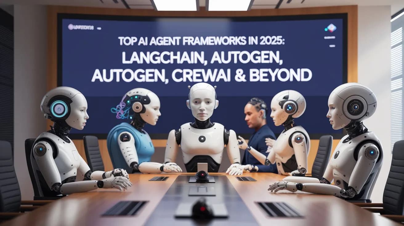 Andrej Karpathy speaking at a podium, gesturing toward futuristic AI agent icons on a screen behind him