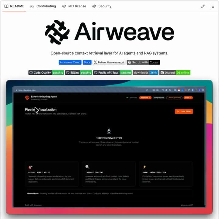 Software engineer viewing a dashboard with real-time log analysis and Slack notification about an AI-detected error…