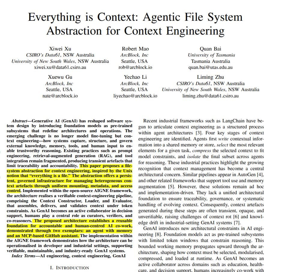 AI's Memory Problem Solved? New Framework Treats Everything as Files