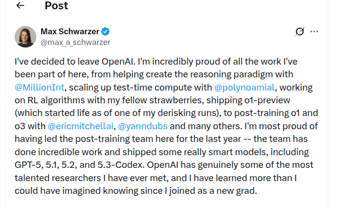 Anthropic Poaches OpenAI's Post-Training Research VP in Major AI Talent War Escalation