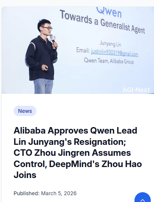 Alibaba's AI Shakeup: Qwen Leader Departs as DeepMind Veteran Takes Key Role