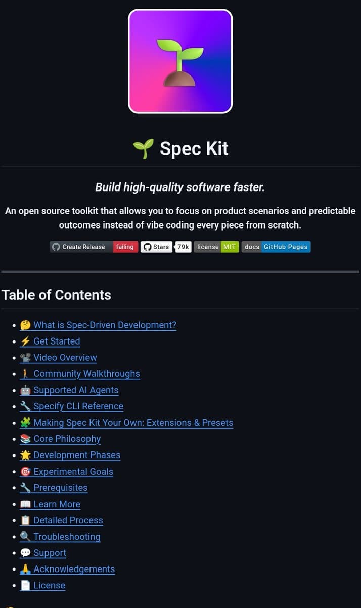 Developer at a computer terminal with GitHub interface and Spec-Kit AI tool converting written project requirements…