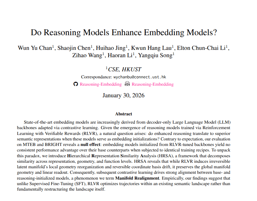 A line graph comparing two model types shows flat performance across benchmarks, with a magnifying glass and search…