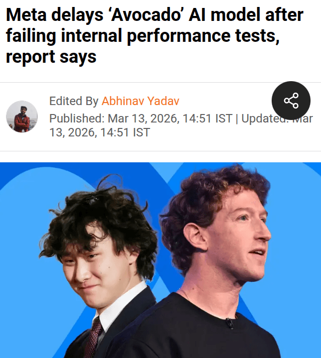 Meta's AI Ambitions Stumble as 'Avocado' Model Delayed Amid Competitive Pressure