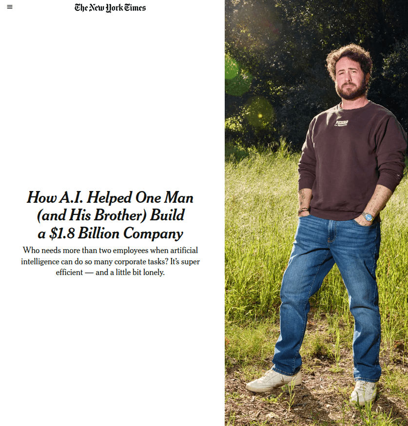 AI-Powered 'Vibe-Coded' Companies Emerge as AI Collapses Traditional Staffing Models