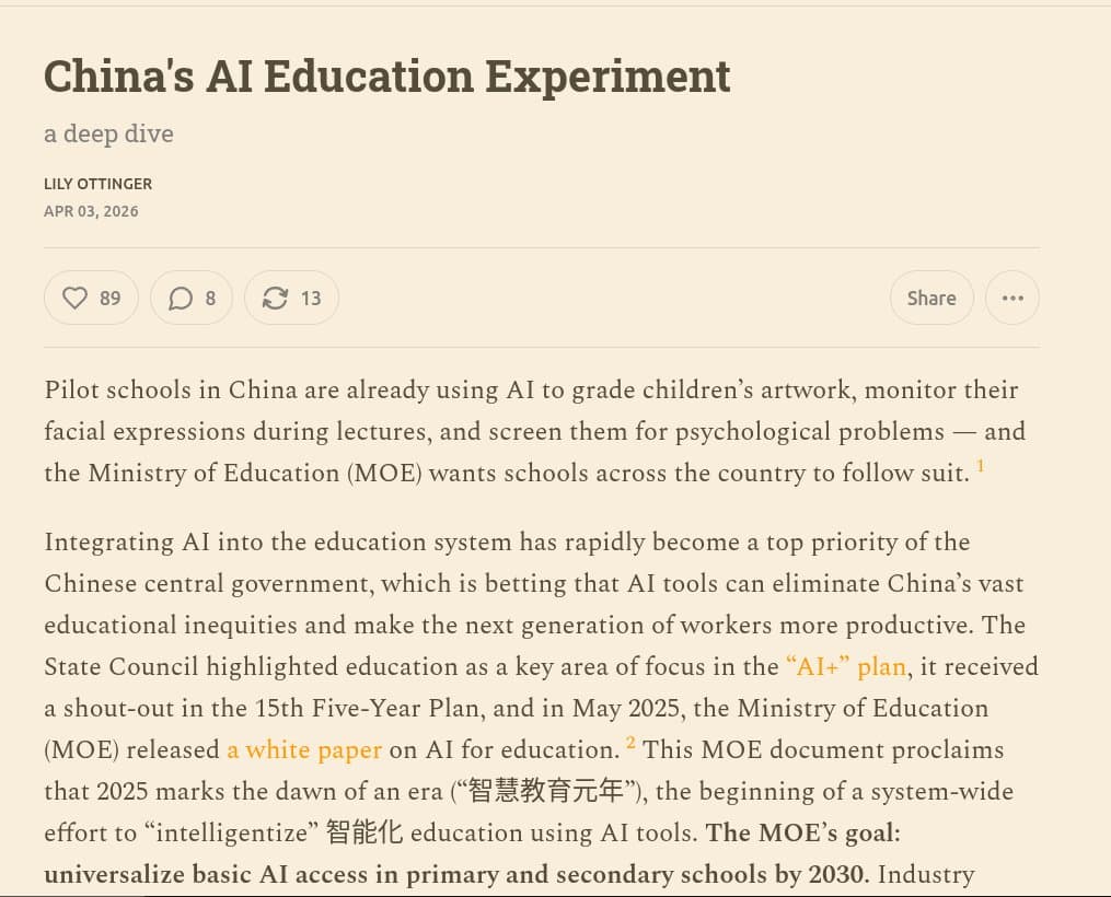 Chinese students in a classroom with a teacher using a tablet, while AI grading and lesson planning software…