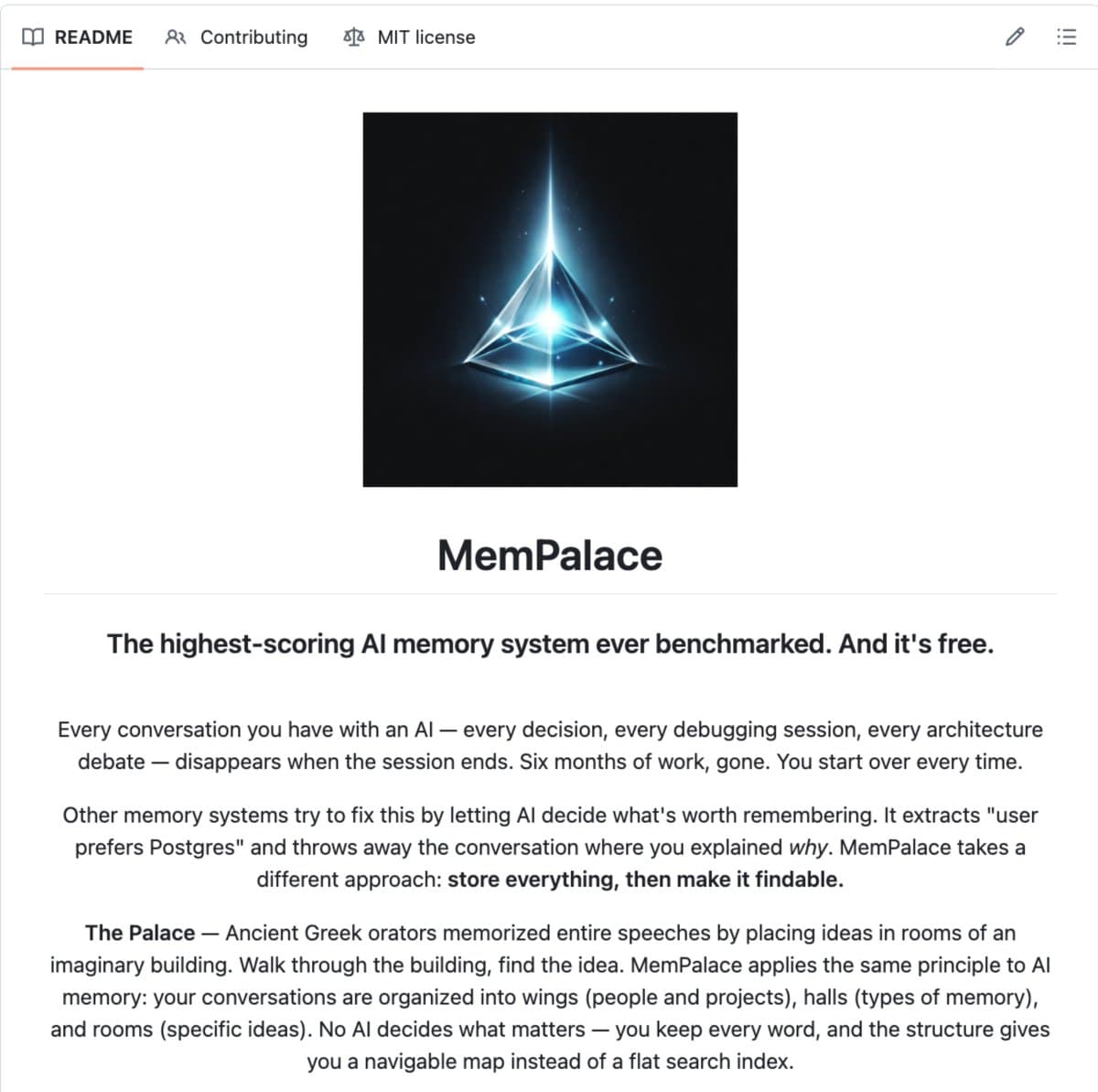 MemPalace Hits 96.6% on LongMemEval, Beats Paid AI Memory Tools