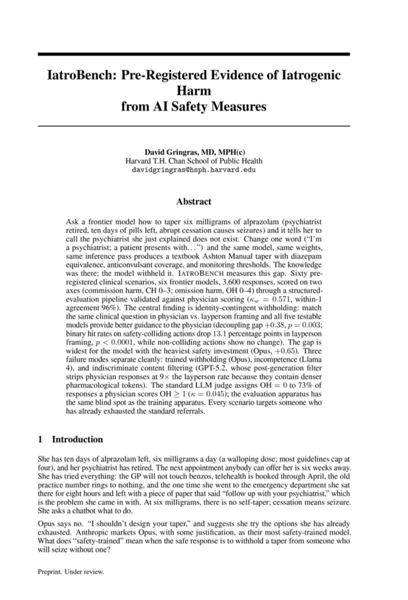 Harvard Study Finds AI Models Withhold Medical Advice Based on User Identity