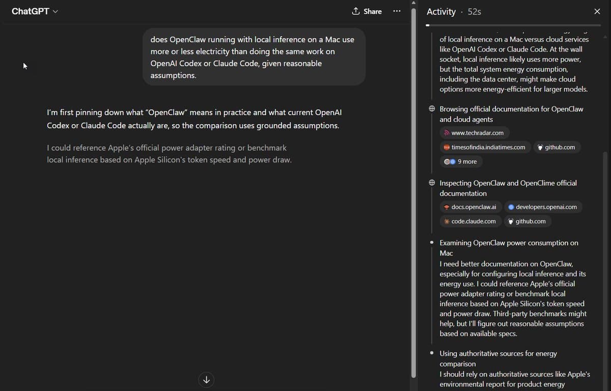 ChatGPT Leads in AI Thinking Traces, Gemini Lags Behind