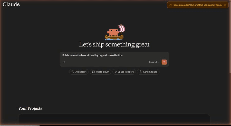 The Claude AI interface with a code editor panel showing a simple app builder, with buttons and text fields for…