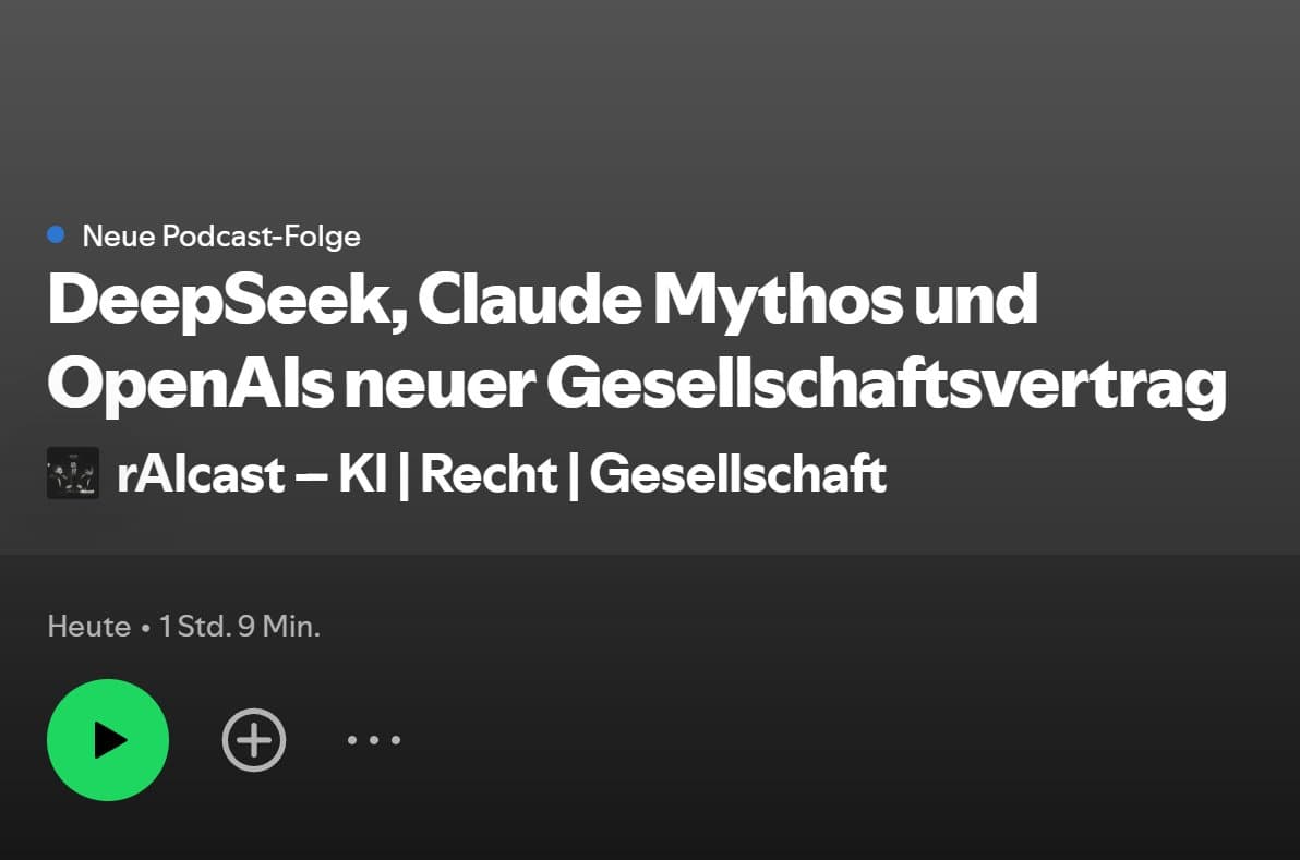 rAIcast Episode 2 Analyzes DeepSeek V4, Claude Mythos, and AI Law