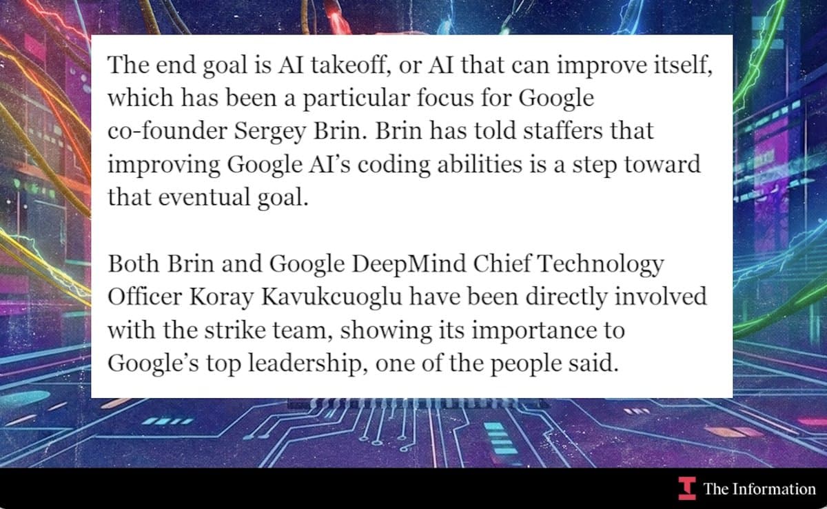 Google DeepMind Forms 'Strike Team' to Boost AI Coding, Citing Anthropic Pressure