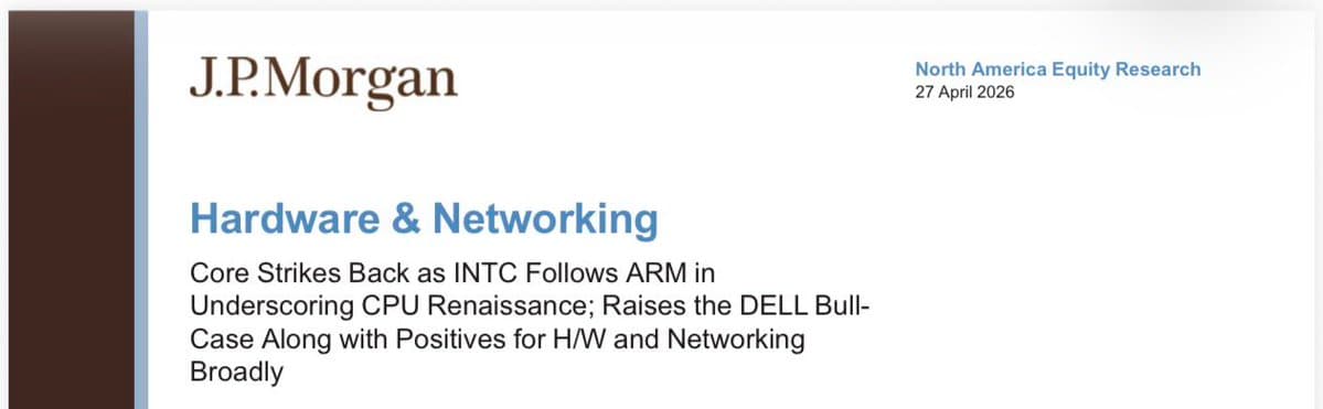 JPMorgan: Agentic AI Could Flip Server Ratio to CPU-Heavy