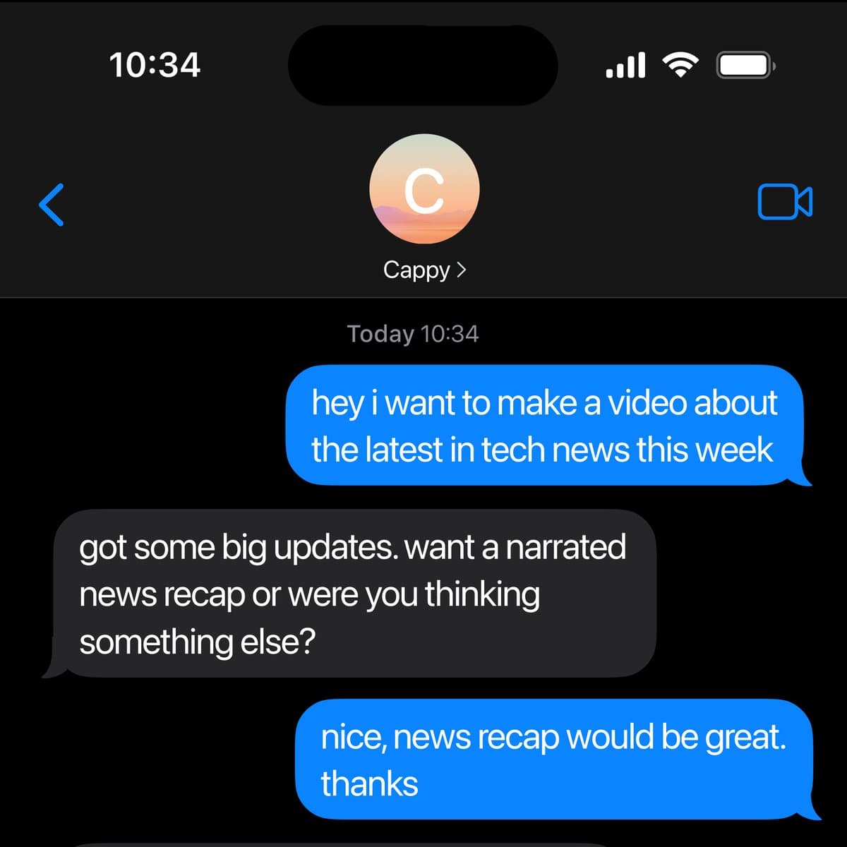 Mirage's Cappy Edits Video via Text Message with No App