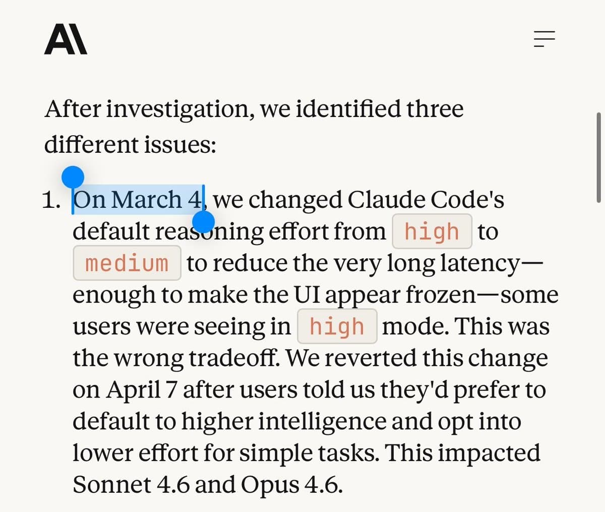 Anthropic Admits Claude Downgrade After User Complaints