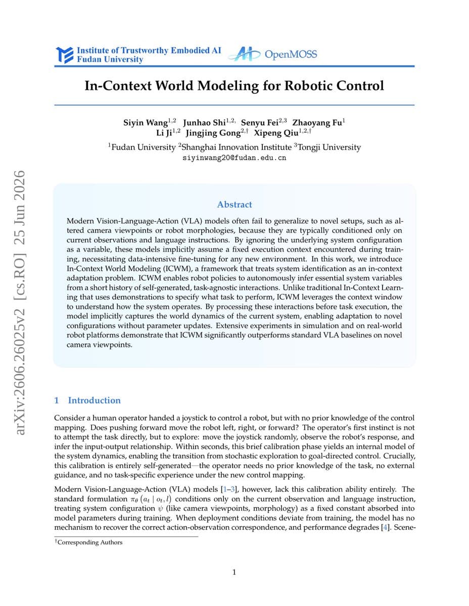 Robot with a new limb configuration adapting its movement on a lab floor, surrounded by sensors and a computer…