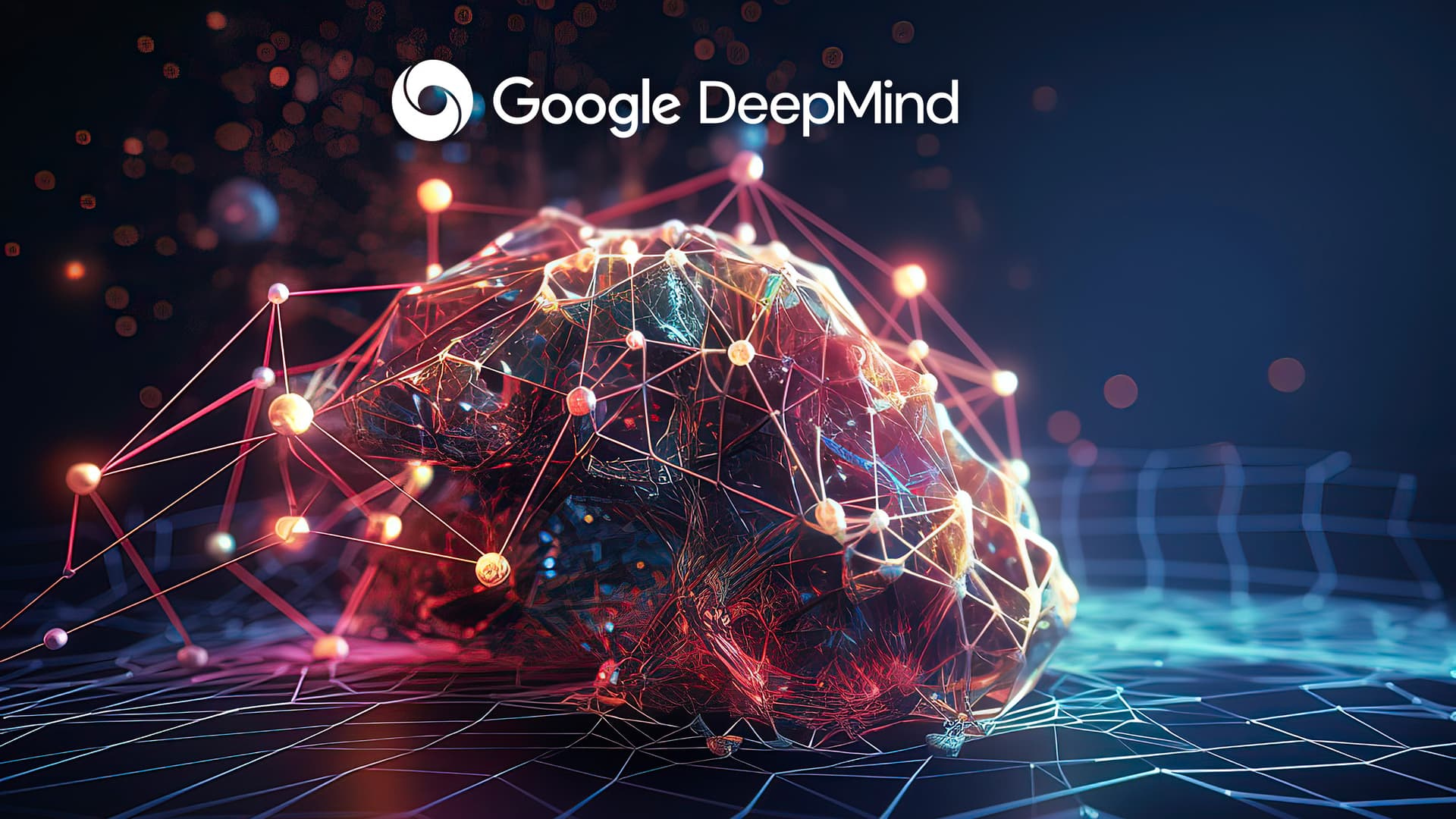 Google DeepMind CEO Demis Hassabis presents Gemini AI features and Android XR platform on a large stage screen at…