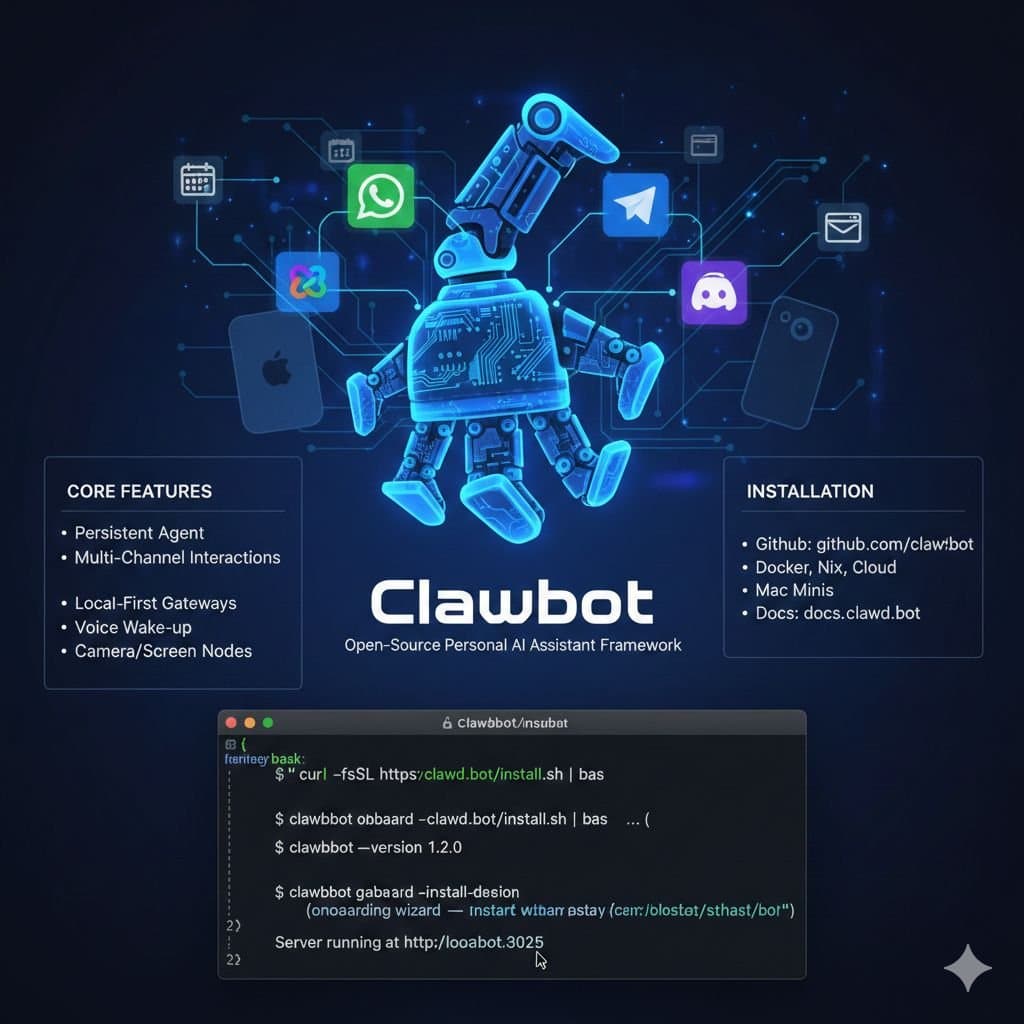 Desktop app interface for configuring an OpenClaw AI agent on a laptop, with setup menus visible