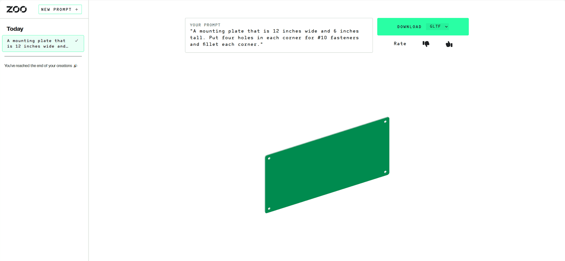 Developer demonstrating a browser-based text-to-CAD tool that generates a 3D model of a gear from a natural language…