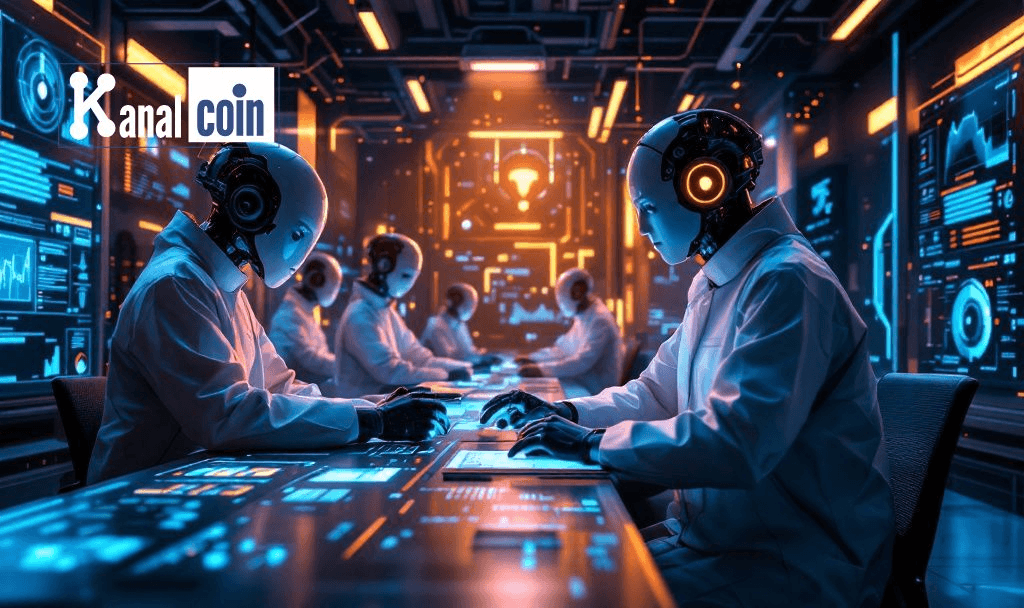 AI consultant Paul Conyngham sits at a computer, surrounded by screens displaying ChatGPT, Gemini, and Grok…