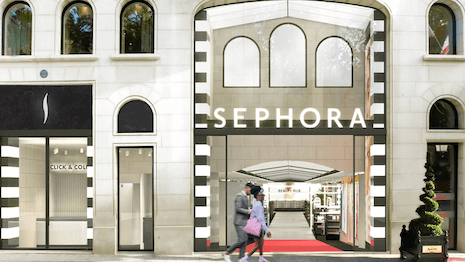 Sephora storefront with makeup displays and shoppers, symbolizing retail beauty marketing under regulatory scrutiny…
