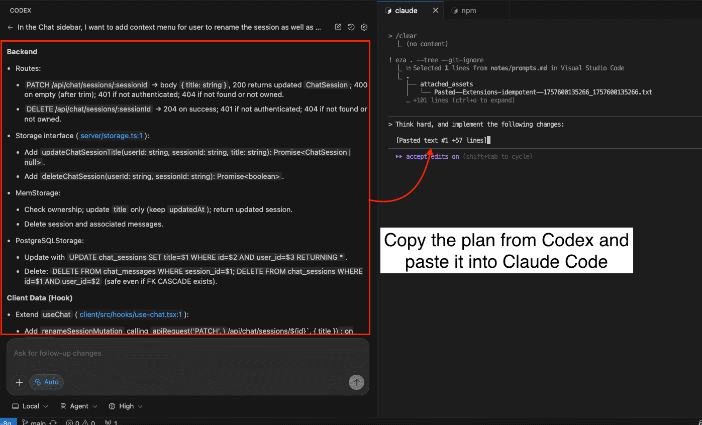Open-source project interface showing a multi-agent workflow system for Codex CLI, with code editor panels and…