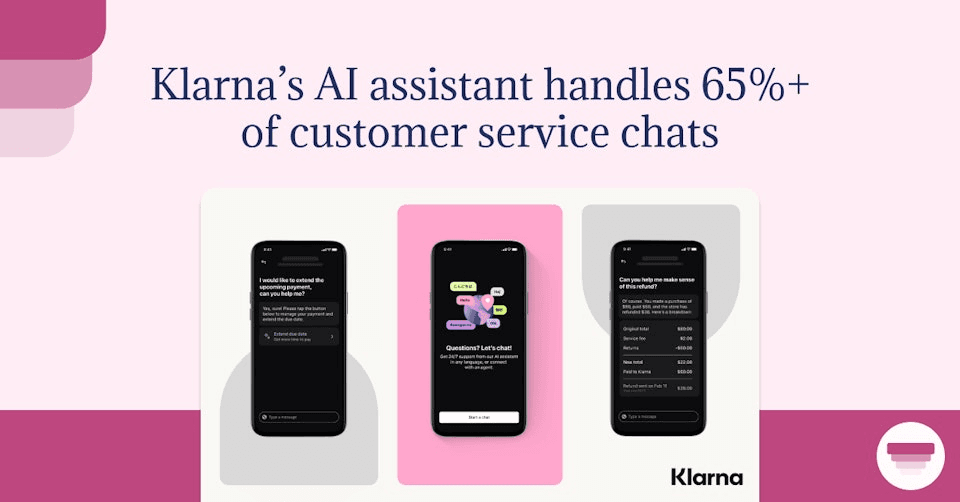Klarna CEO Sebastian Siemiatkowski gestures while speaking about AI agents competing for consumer spending, with…