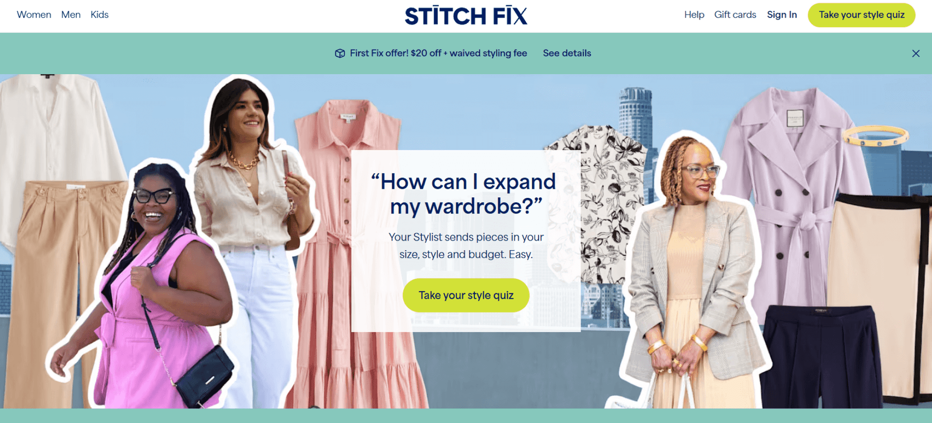 A person viewing a smartphone screen displaying AI-generated outfit suggestions, with clothing items arranged around…