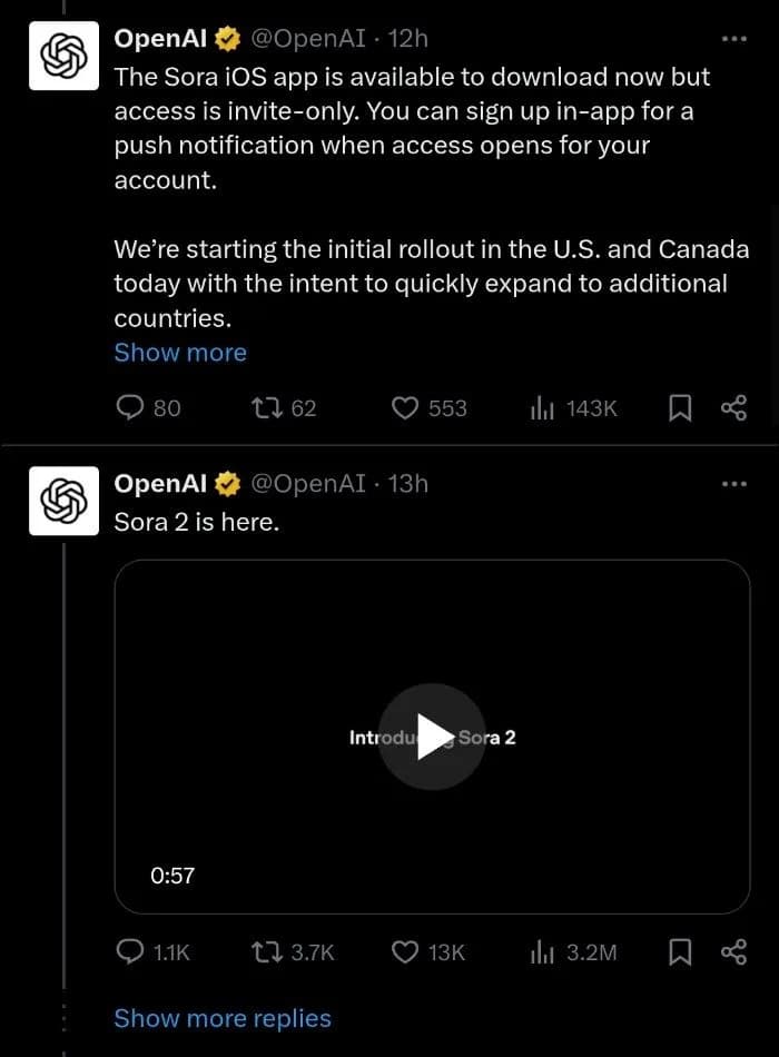 OpenAI logo on a screen beside a ChatGPT interface, with a video clip icon crossed out, indicating the Sora app…