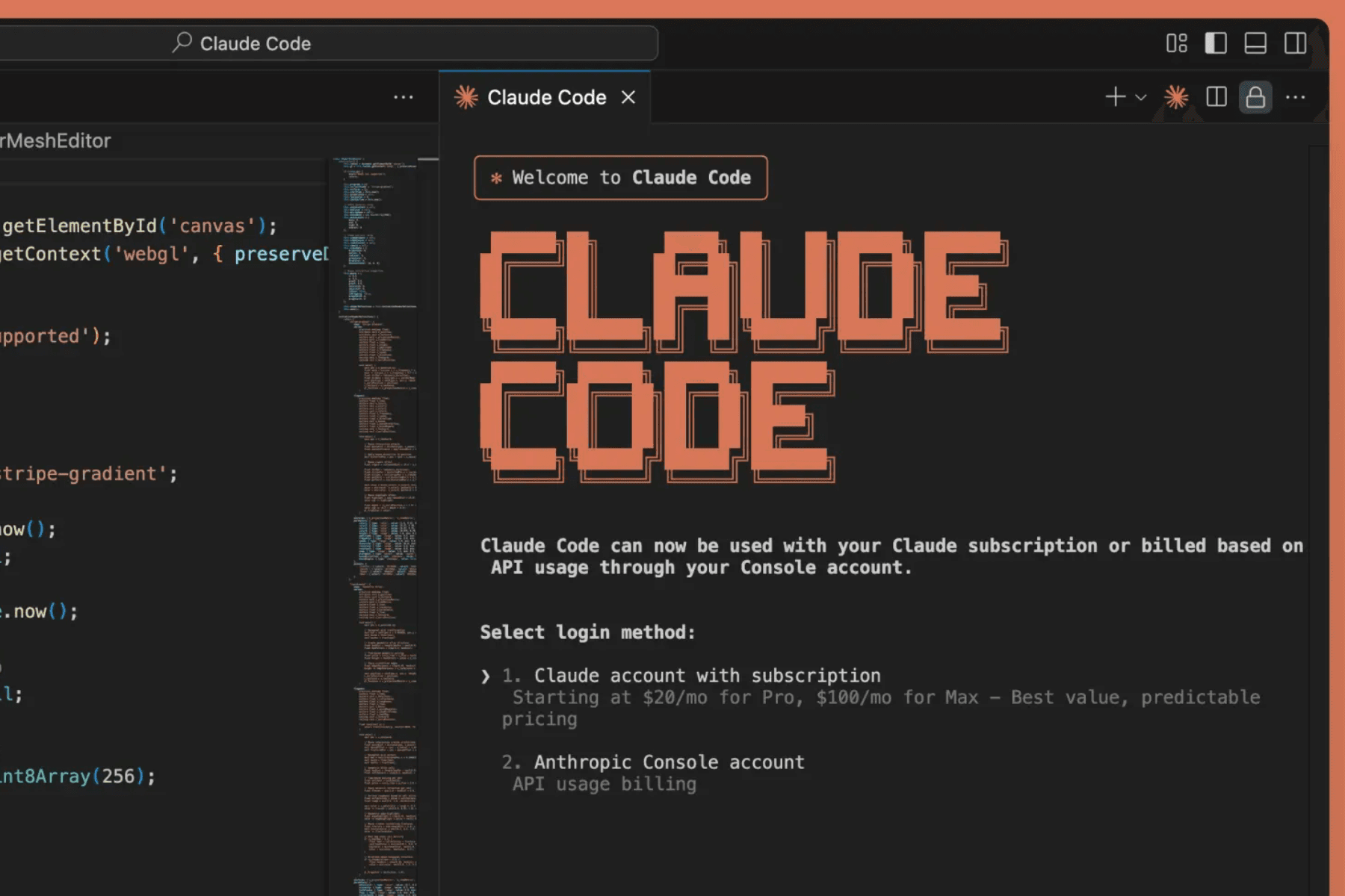 Developer onboarding with Claude Code v2.1.101, showing team setup features and code interface