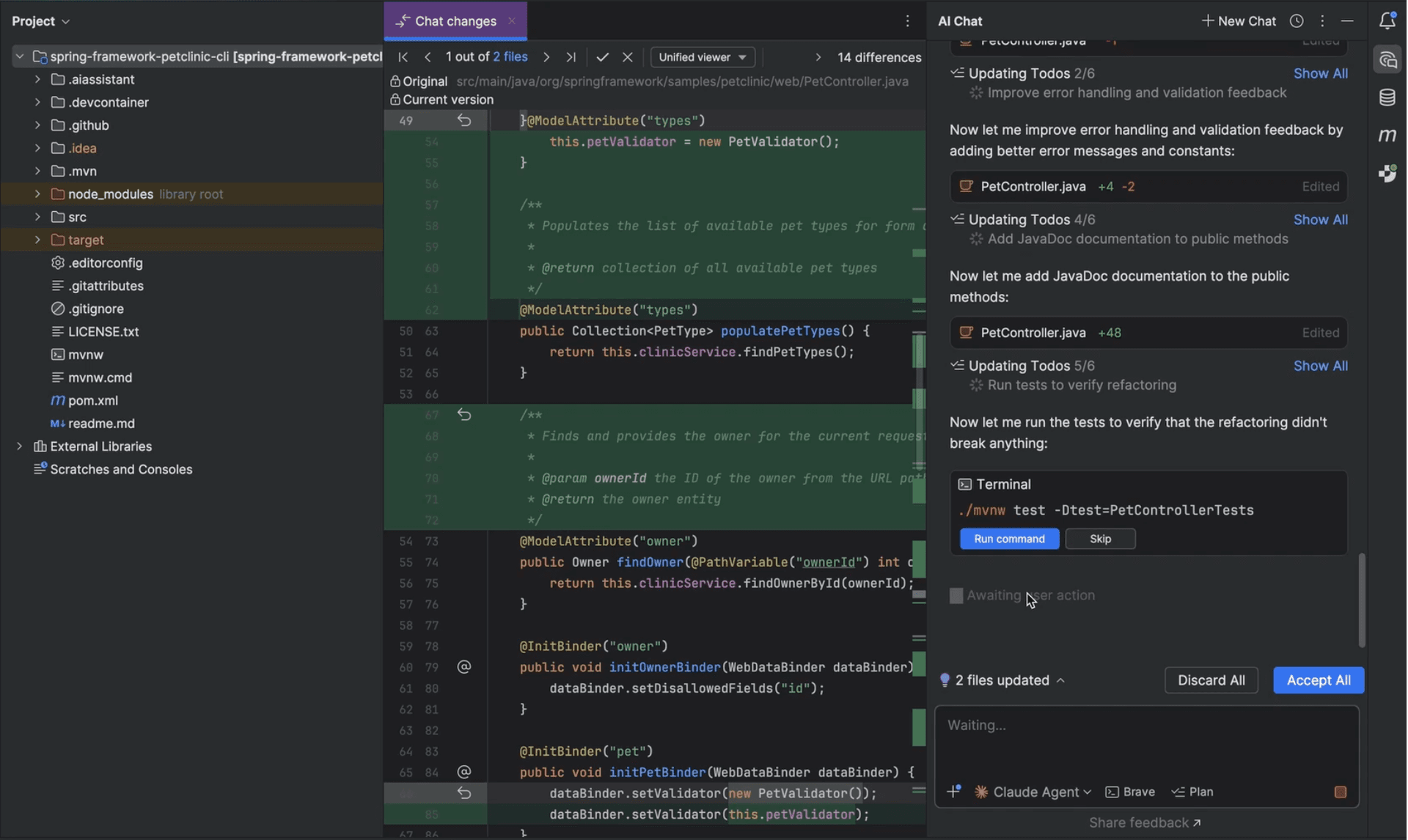 Bar chart showing Kotlin AI benchmark results with Claude Code at 85.7% resolution rate, leading over competitors on…