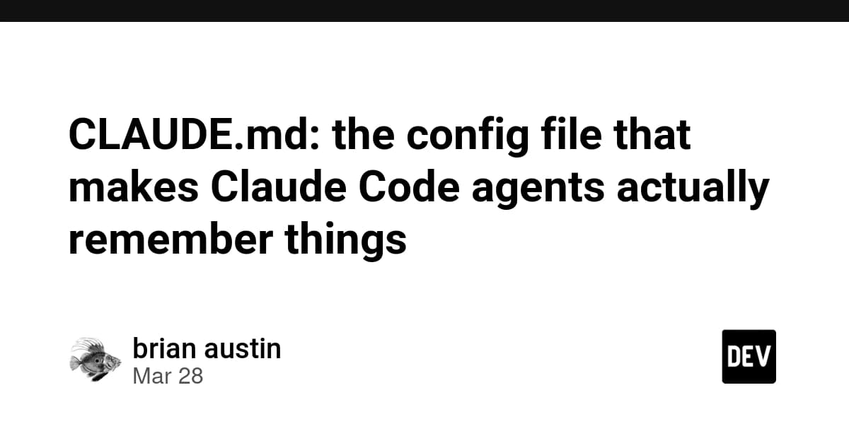 Developer at a terminal editing a CLAUDE.md configuration file, surrounded by icons representing AI agents, project…