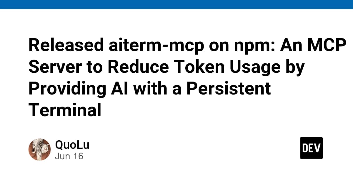 A terminal window displays code and logs, with a labeled metric showing 61% token reduction from aiterm-mcp for…