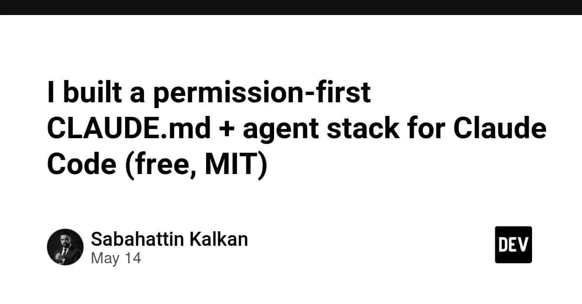 Developer Sabahattin K presents a permission-first CLAUDE.md kit for Claude Code and Antigravity IDE, featuring 10…