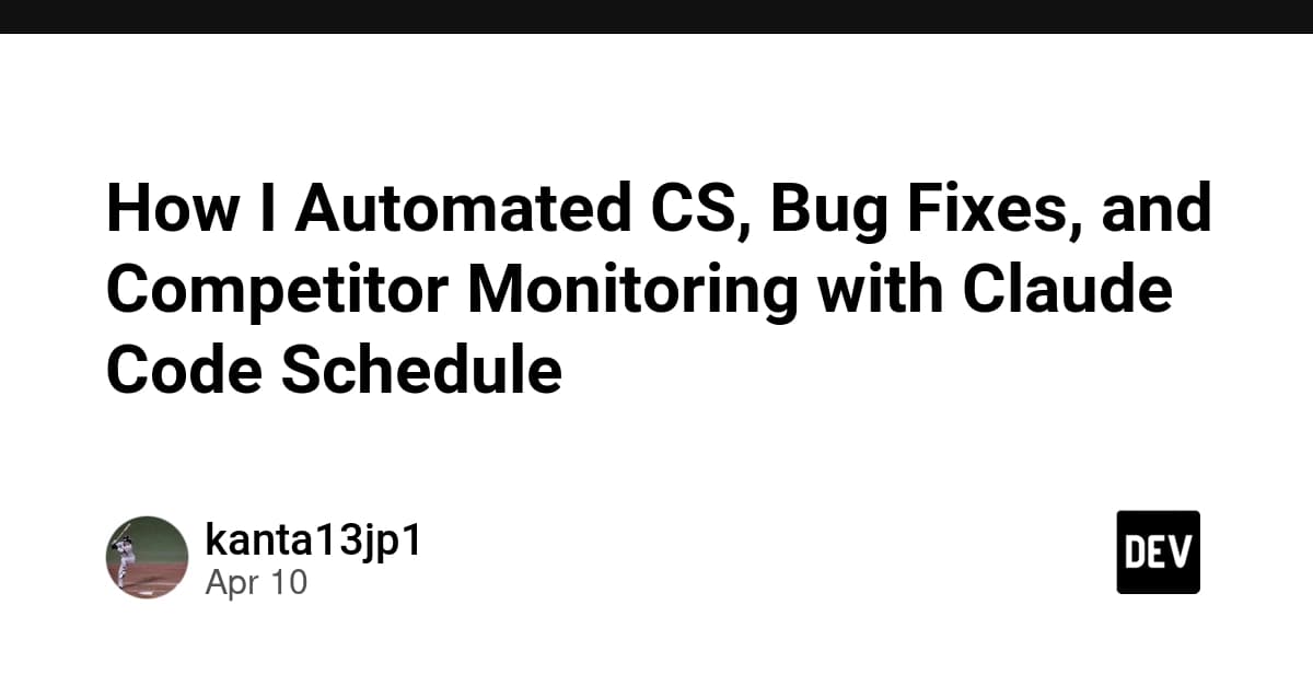 How to Automate Your Solo Dev Ops with Claude Code Schedule
