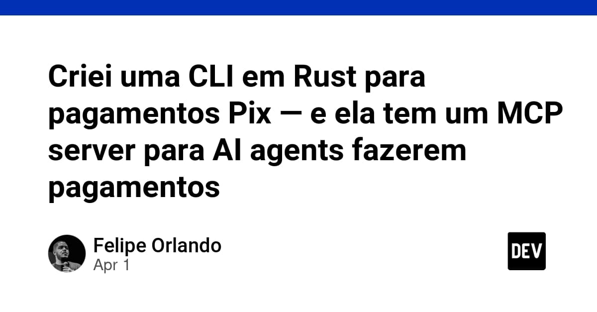 Rust CLI terminal displaying Pix payment commands and a QR code, with Brazilian flag icon and webhook status…