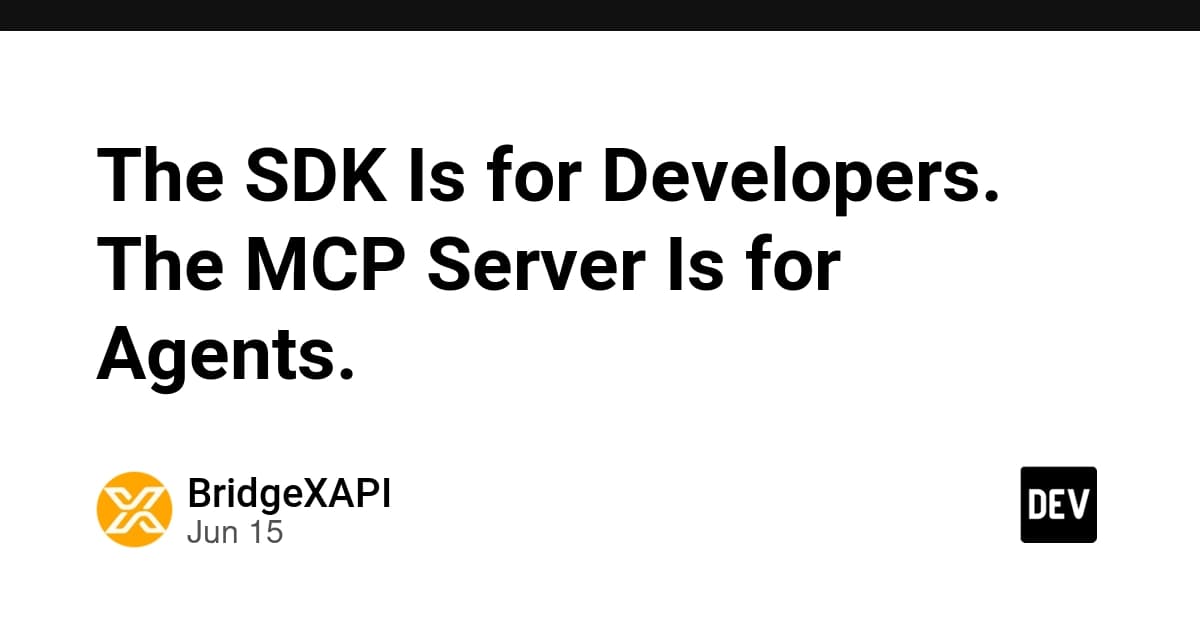 Two contrasting diagrams: on the left a traditional SDK documentation page with a person reading it, on the right an…