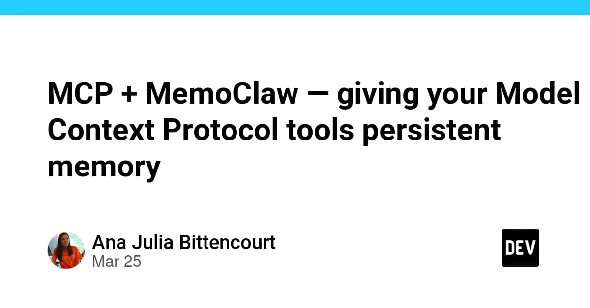 Developer typing code on a laptop with a terminal window showing memoclaw-mcp installation commands for Claude Code…