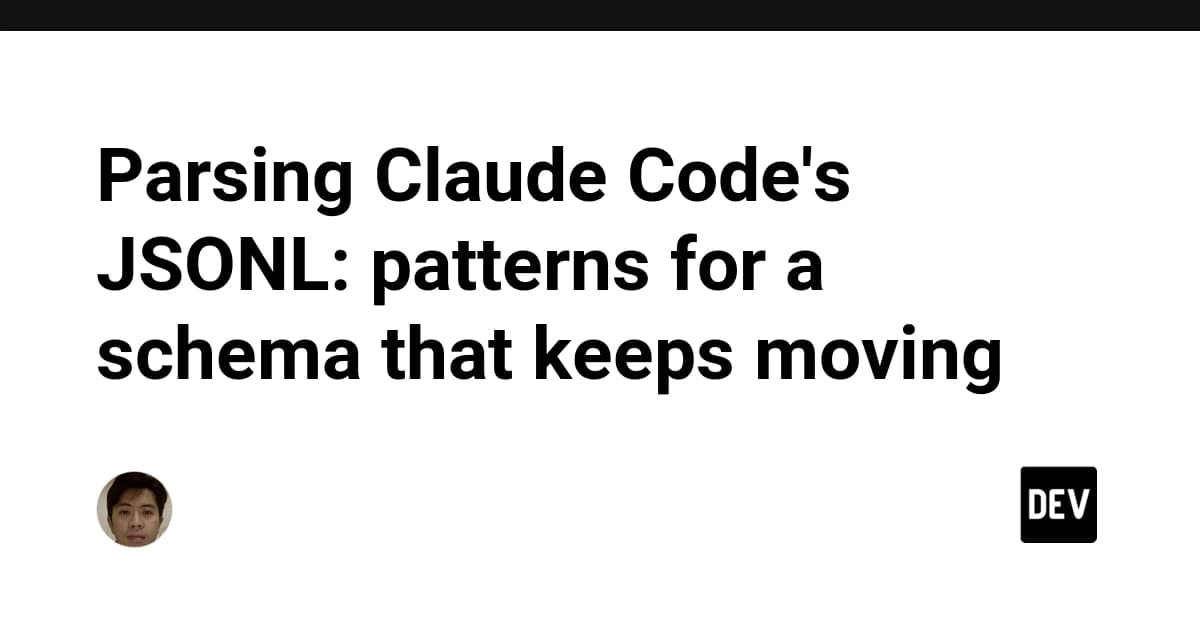 A developer's terminal window displaying JSONL log files from Claude Code CLI, with code snippets highlighting three…