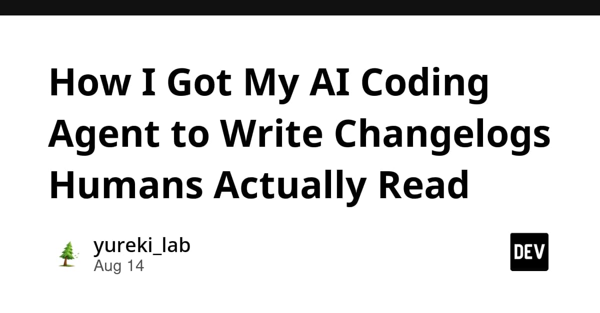 Developer at a terminal reviewing auto-generated changelog entries, with a code editor and a list of commit messages…