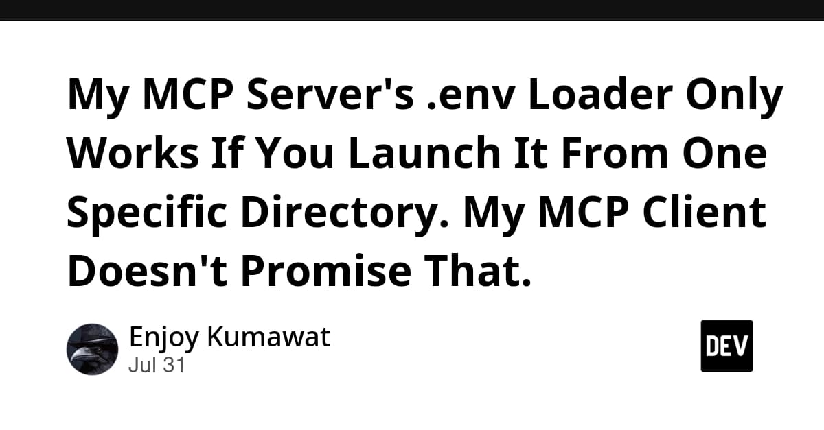 Developer coding on laptop with terminal windows showing environment variable errors, workspace setup for MCP server…