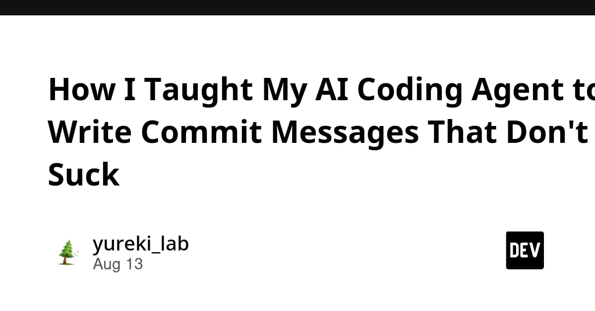 Developer terminal showing messy git commit history with scattered AI-generated commits, code editor and automation…