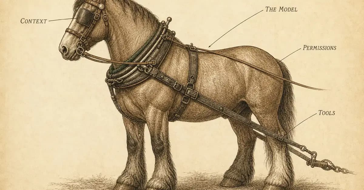 Researchers at Peking University comparing six AI agent harnesses on a laptop, with a bar chart showing Claude Code…
