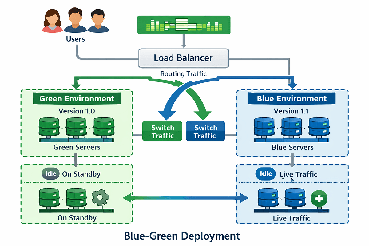 Diagram showing AI agent deployment stages from prototype to scale, with interconnected nodes for development…