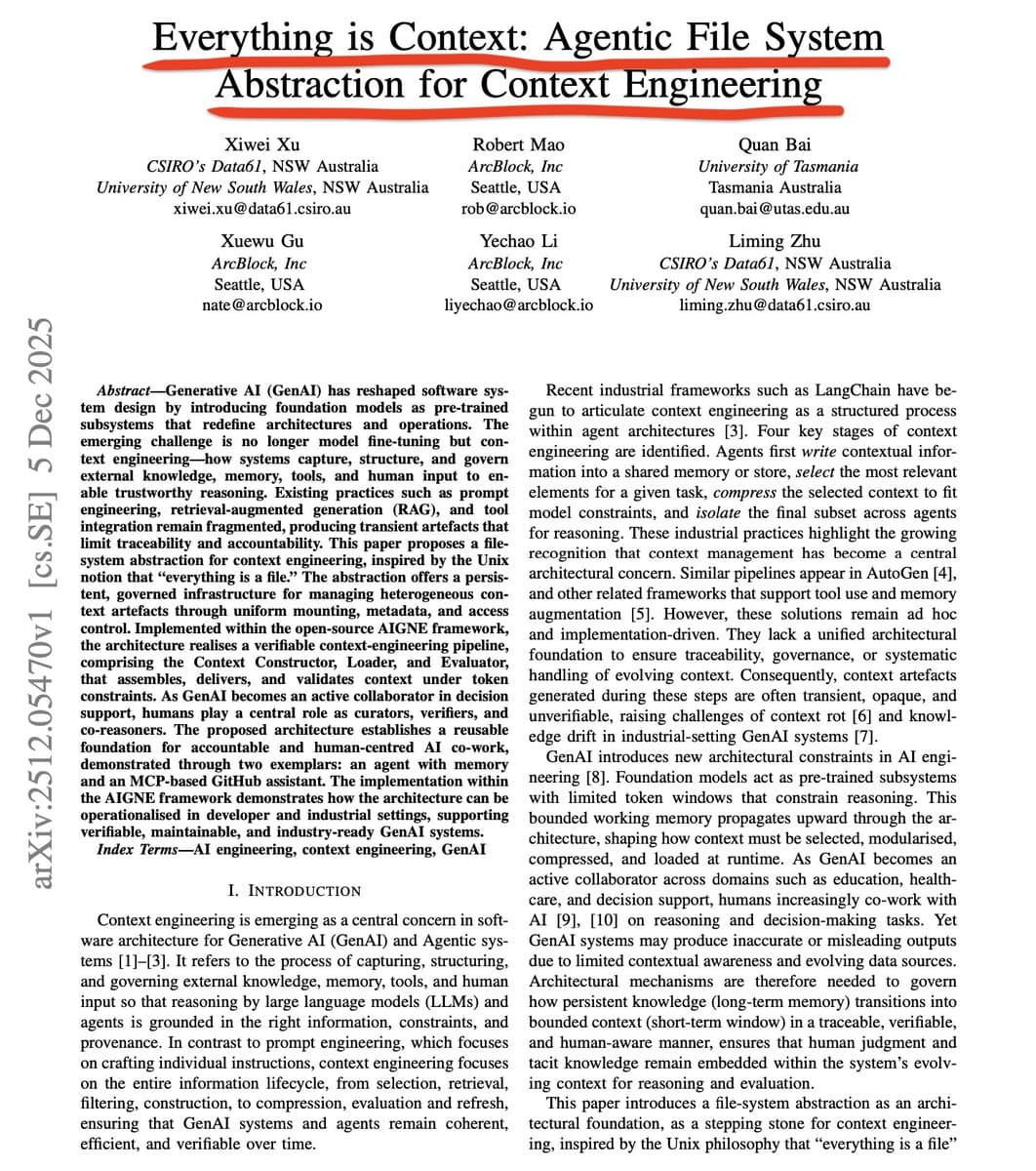 The Unix Philosophy Returns: How File Systems Could Solve AI's Memory Crisis