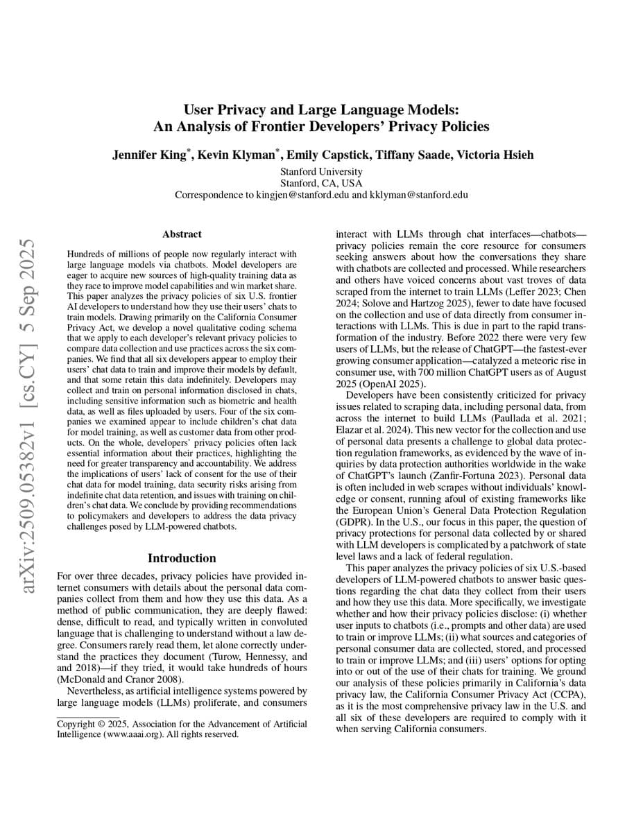 The Silent Data Harvest: Stanford Exposes How AI Giants Use Your Private Conversations