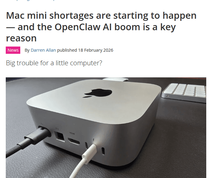 AI Gold Rush Strains Apple Hardware: High-Memory Macs Sell Out as Local AI Agents Go Mainstream